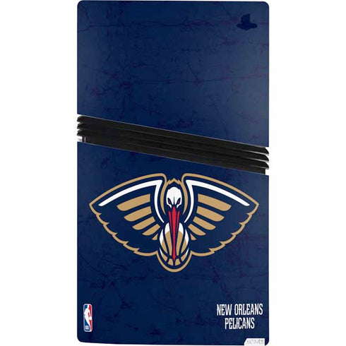 NBA New Orleans Pelicans Distressed PS5 Pro Console Skin